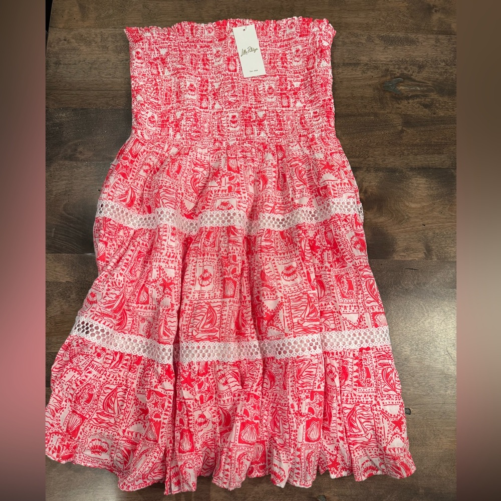 Lilly Pulitzer Kelvina Strapless Smocked Dress - New with tags.